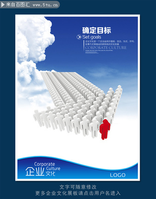 3D小人企業(yè)文化展板海報(bào)之確定目標(biāo)